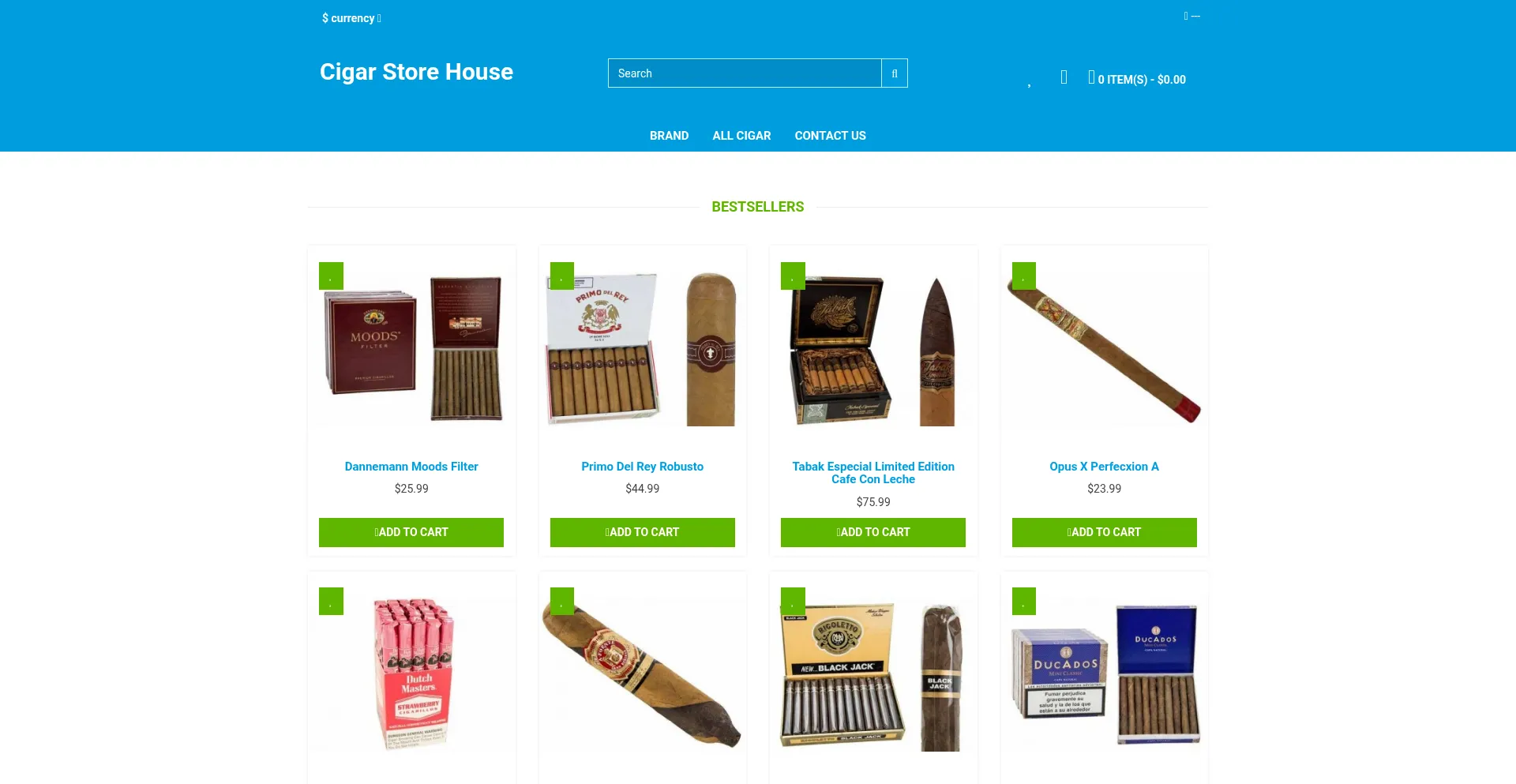 Cigarstorehouse.com Screenshot