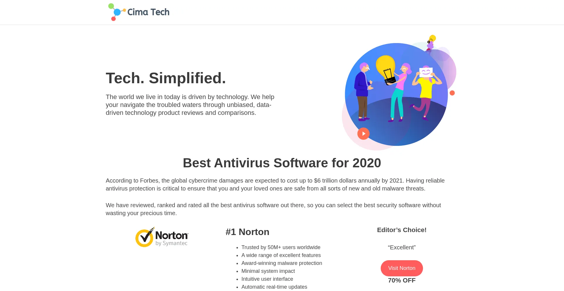Cimananotech.com Screenshot