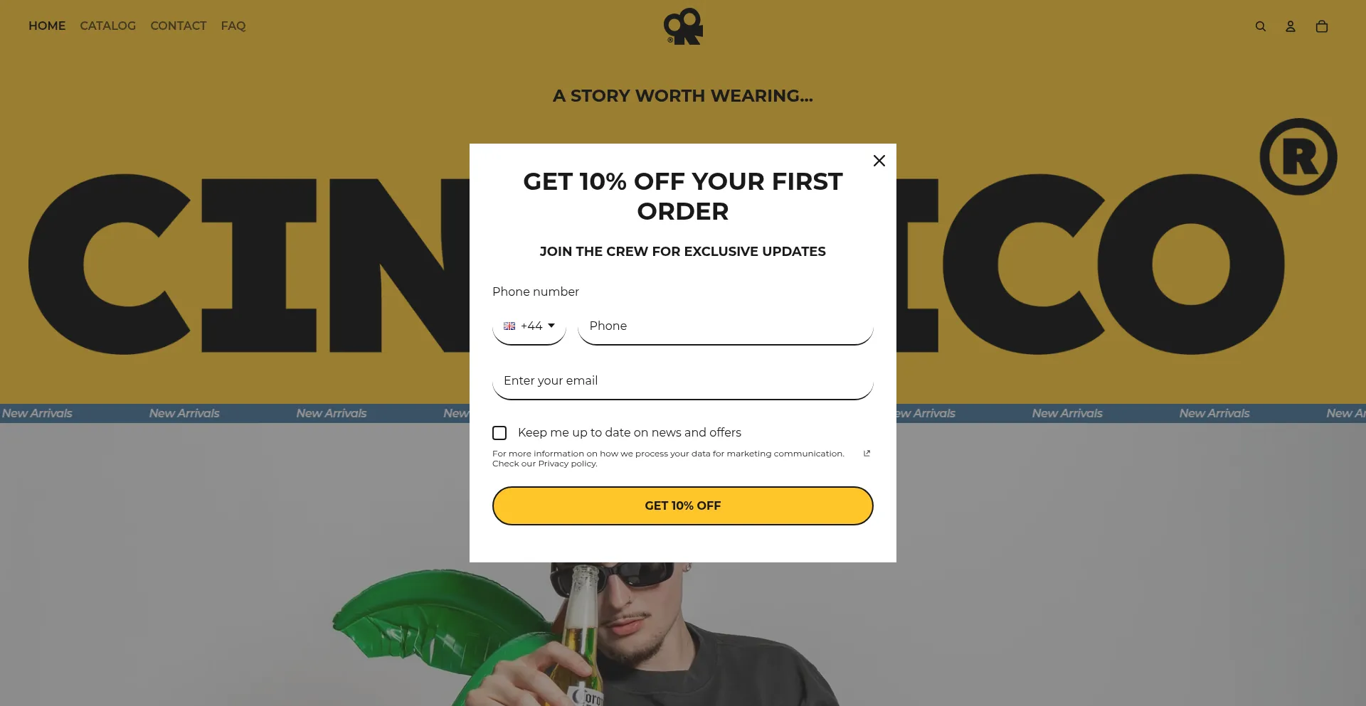 Website screenshot of Cinetico.store