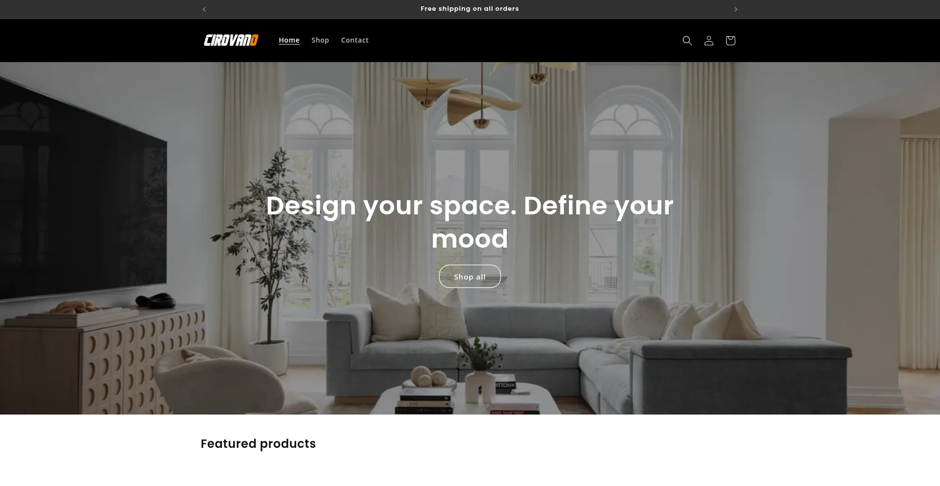 Website screenshot of Cirovano.com