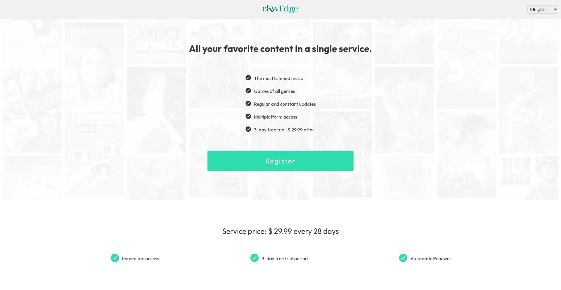 Website screenshot of Ckwedge.com