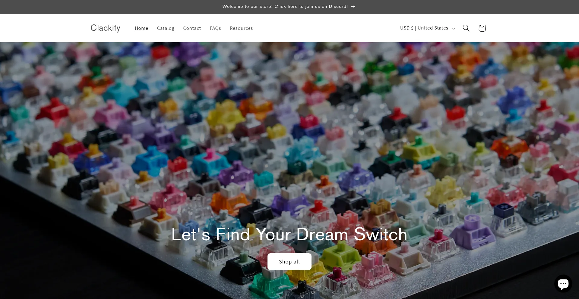 Website screenshot of Clackify.com
