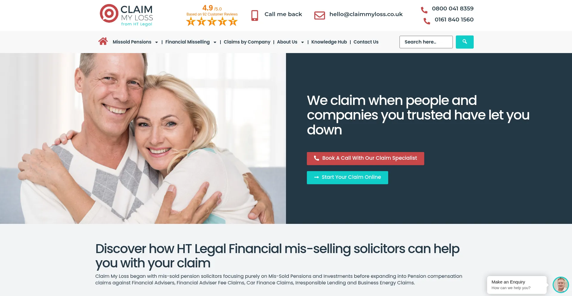 Claimmyloss.co.uk 安全可靠吗？