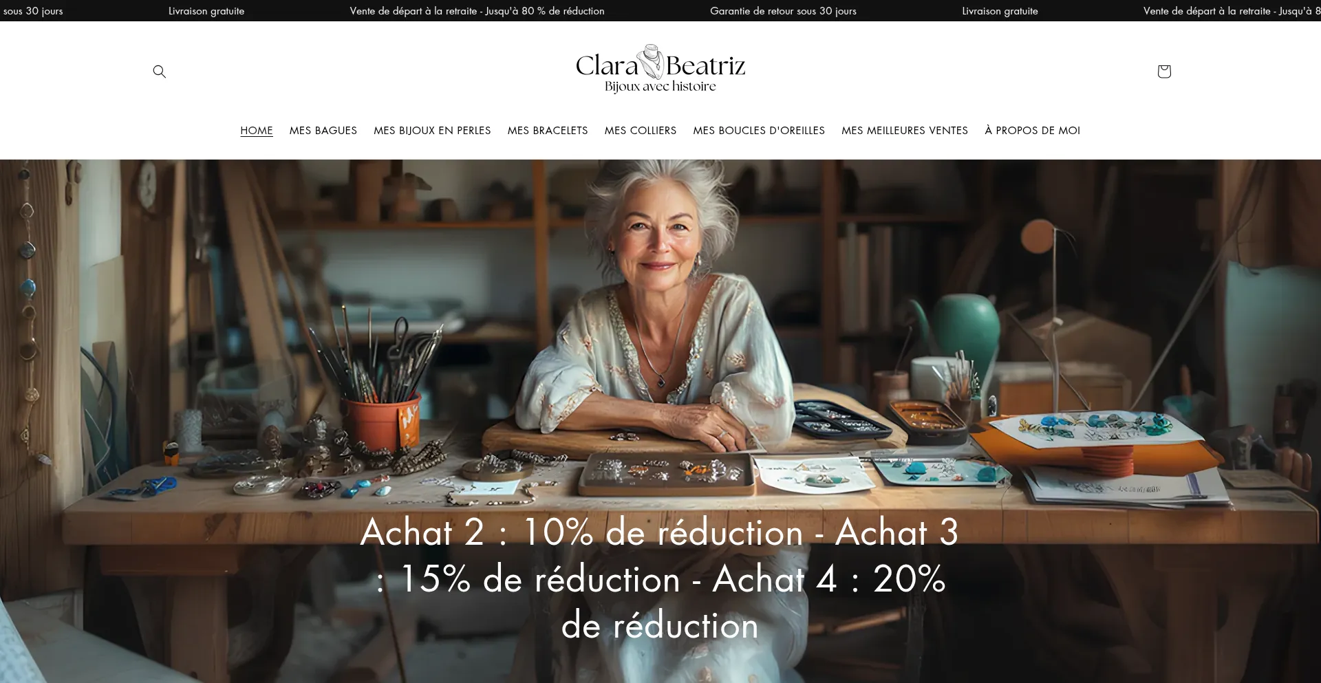 Website screenshot of Clarabeatriz.com