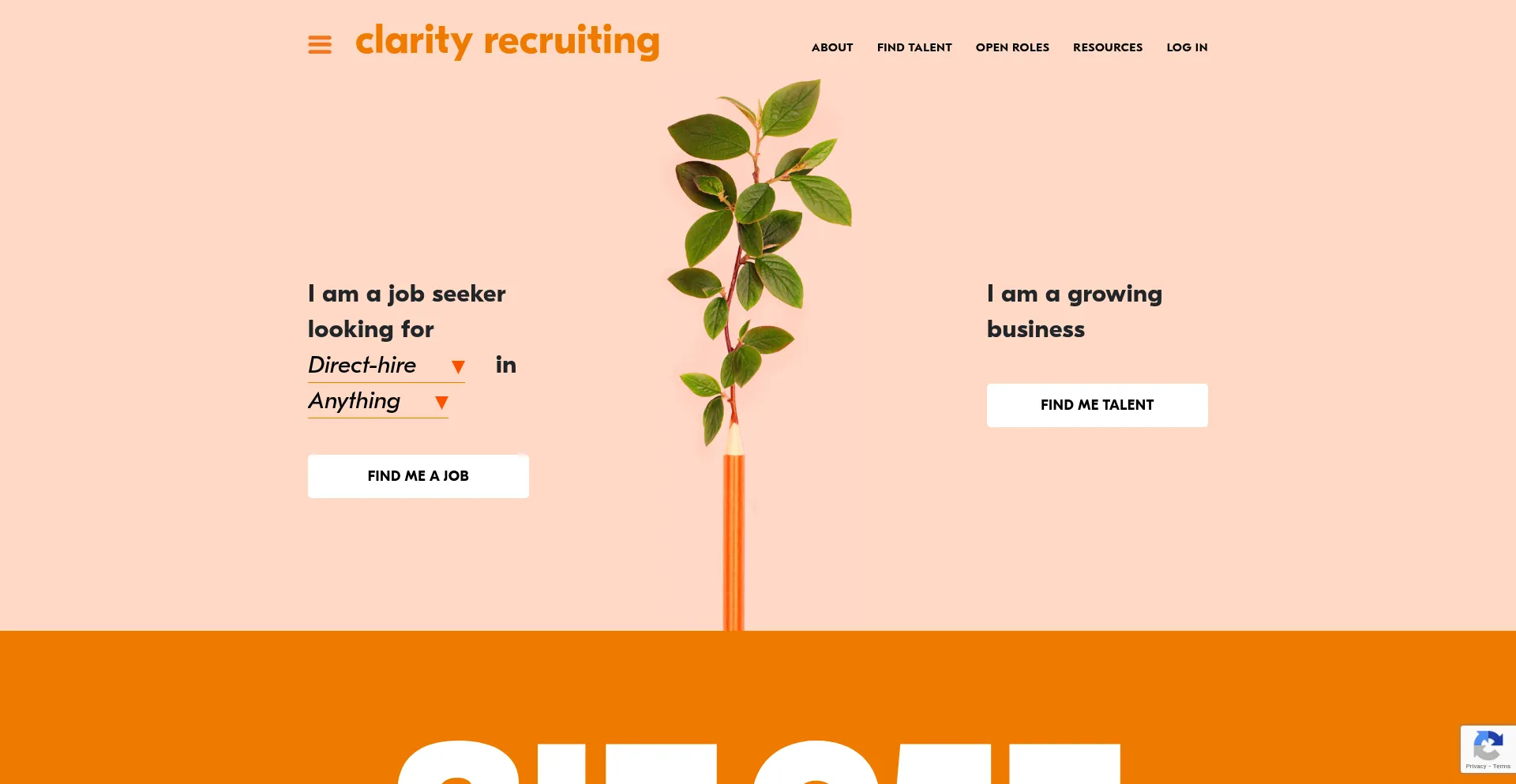 Website screenshot of Clarityrecruiting.com