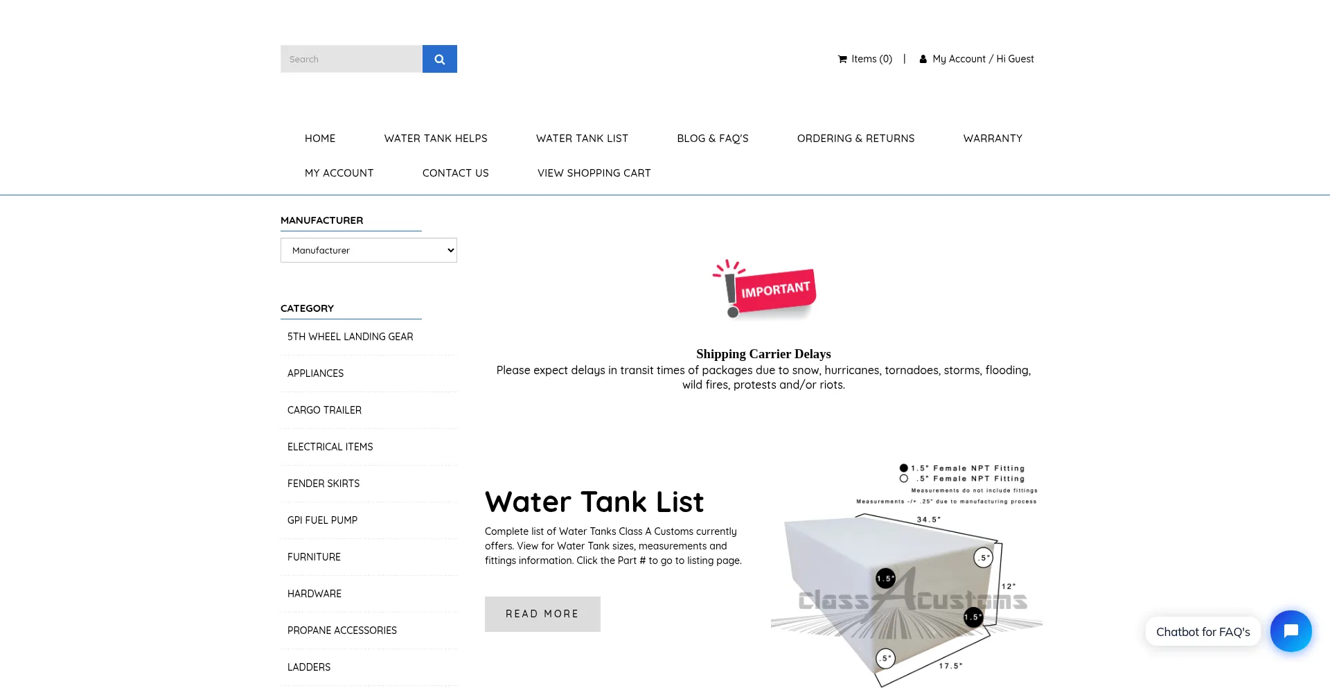 Website screenshot of Classacustoms.com