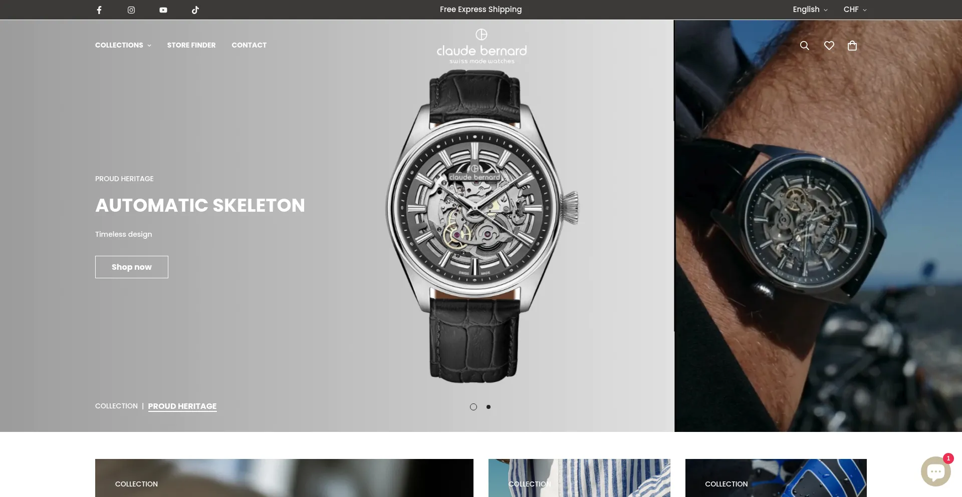 Website screenshot of Claudebernard.ch