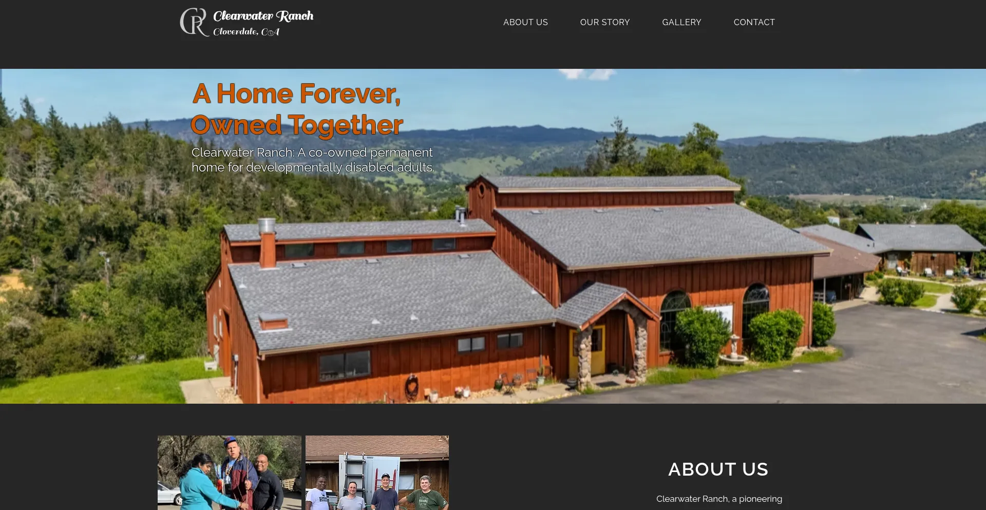 Website screenshot of Clearwatersonoma.com