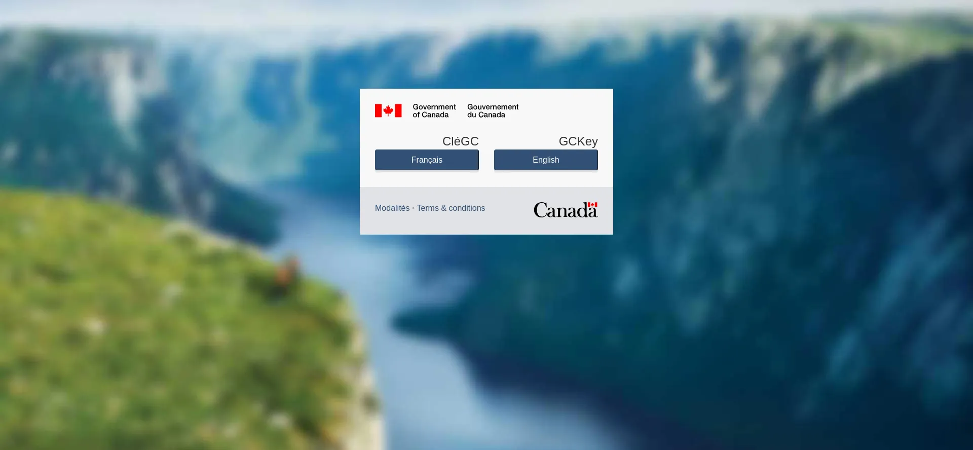 Website screenshot of Clegc-gckey.gc.ca