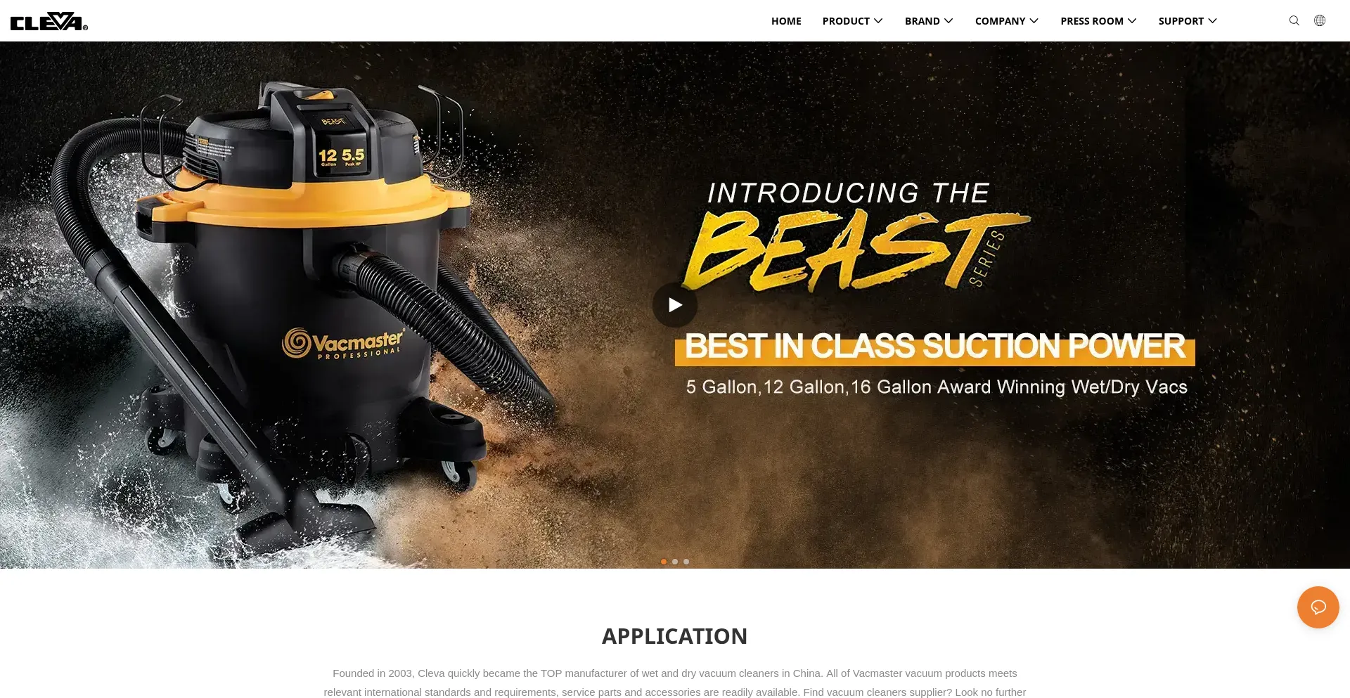 Website screenshot of Cleva.com