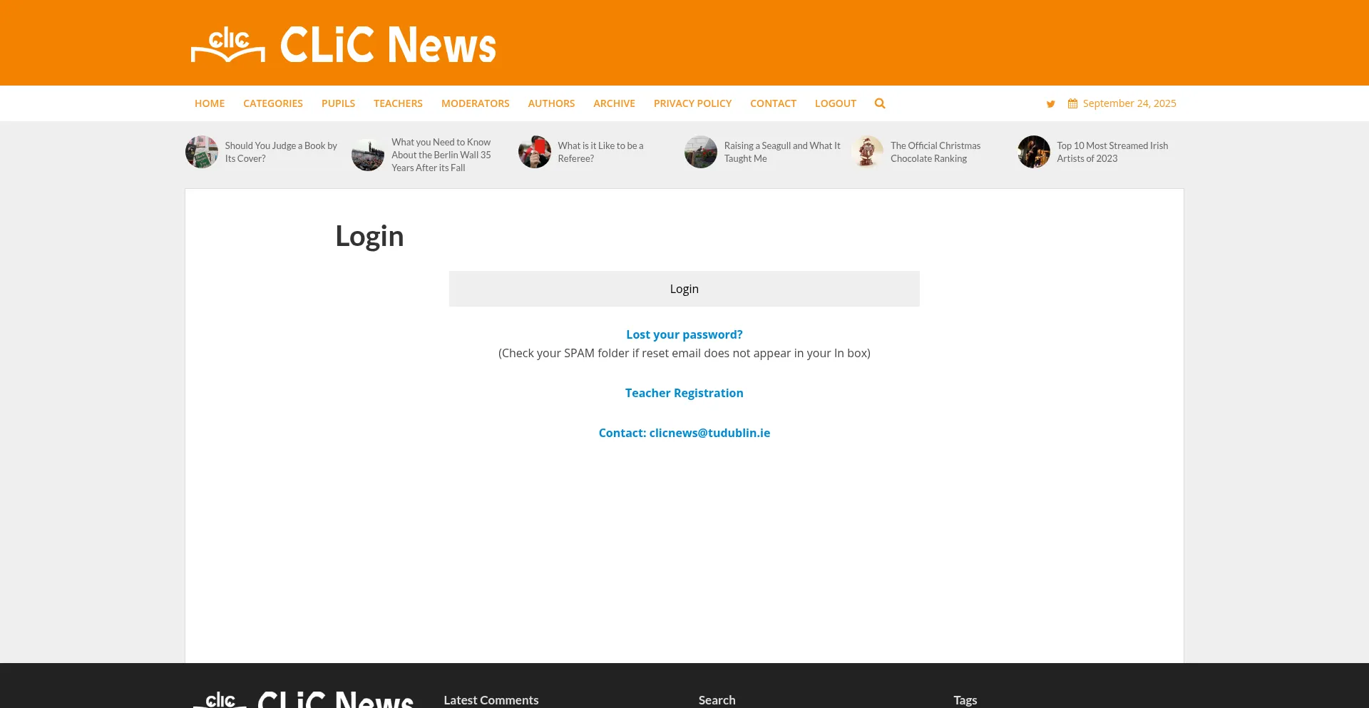 Clicnews.ie Screenshot