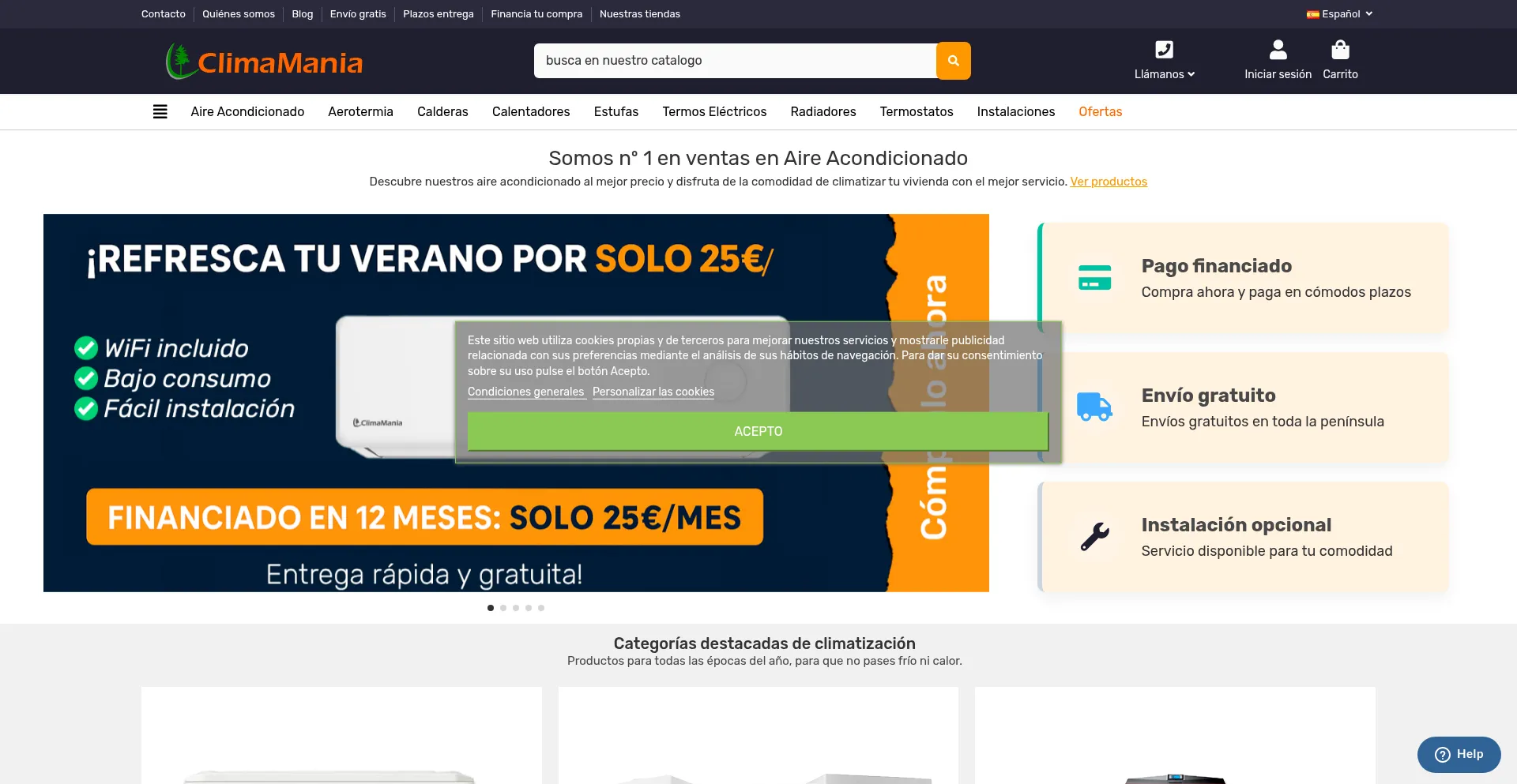 Climamania.com Screenshot