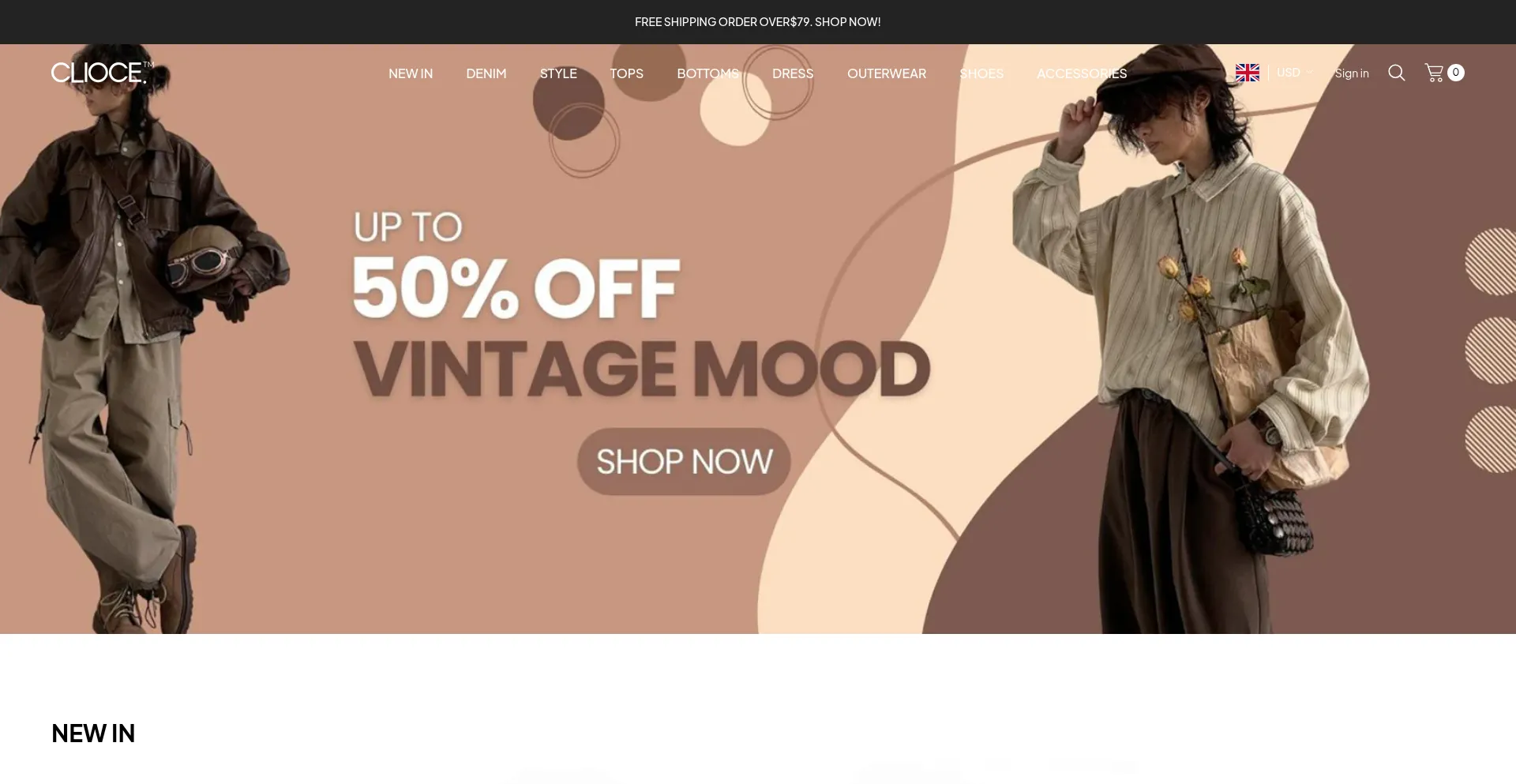 Website screenshot of Clioce.com