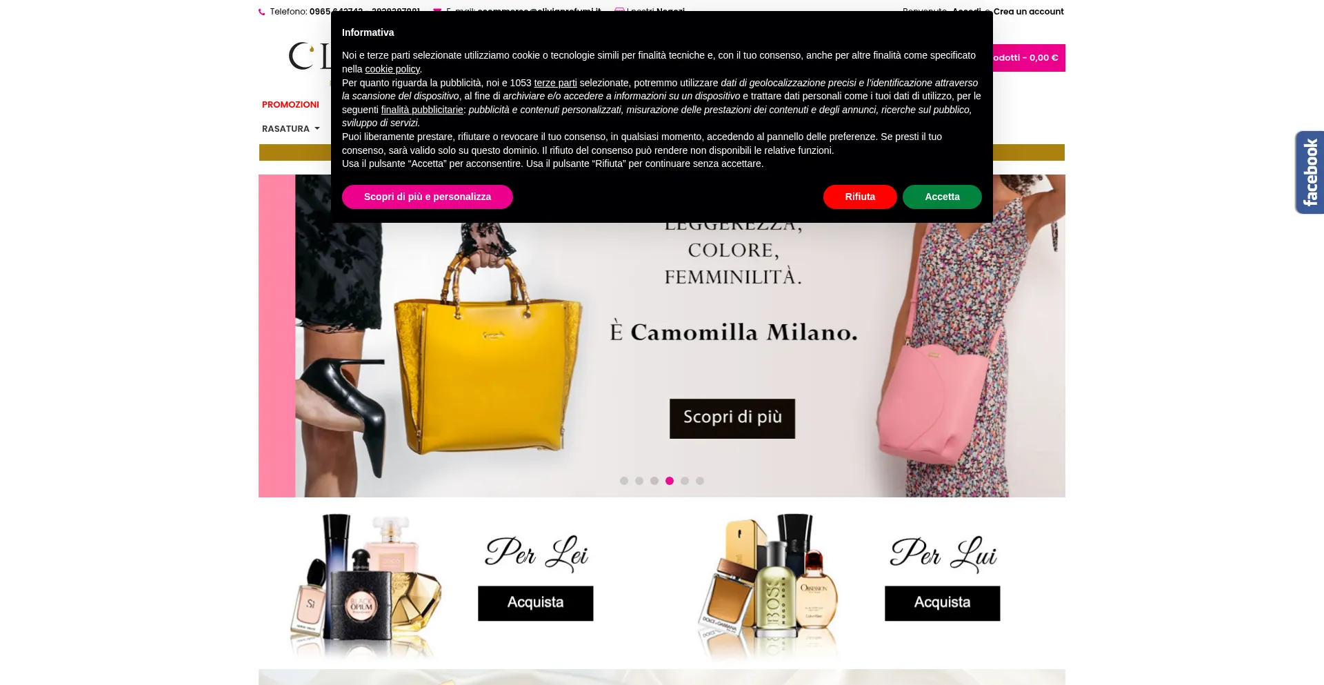 Cliviaprofumi.eu Screenshot