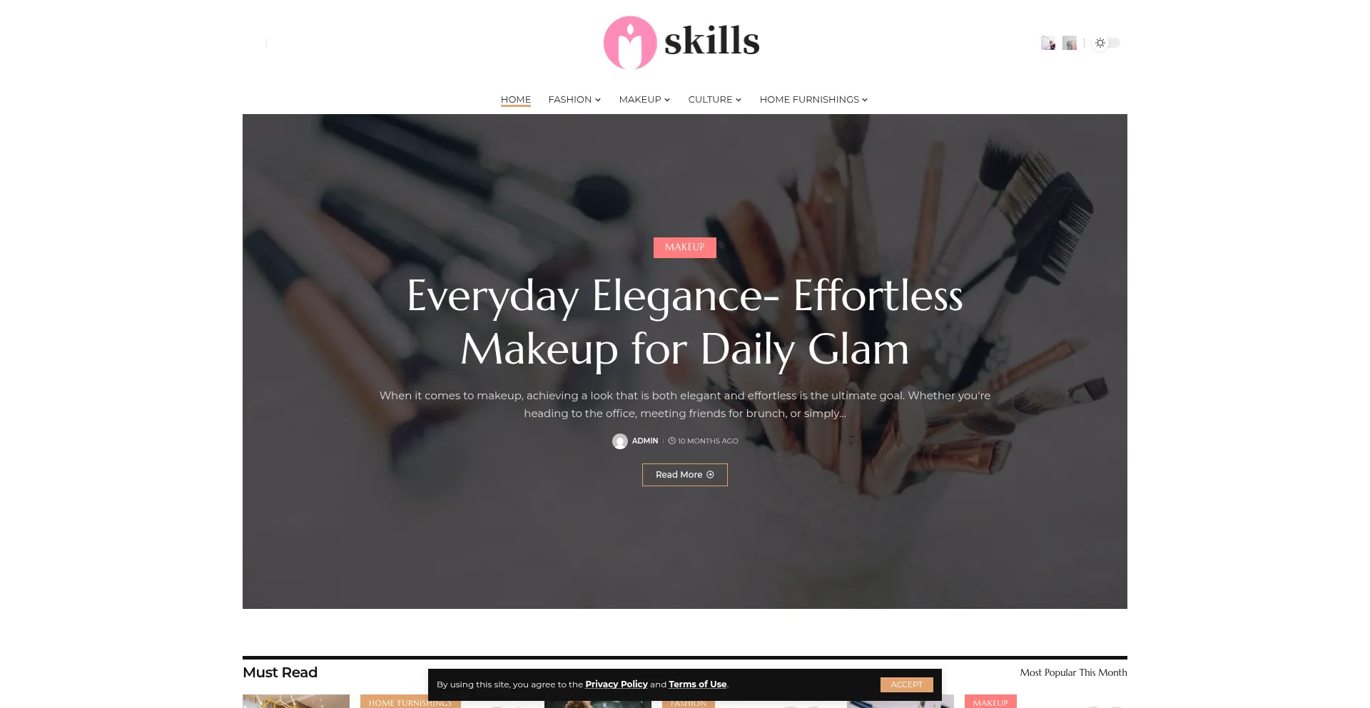 Website screenshot of Clothingskills.com