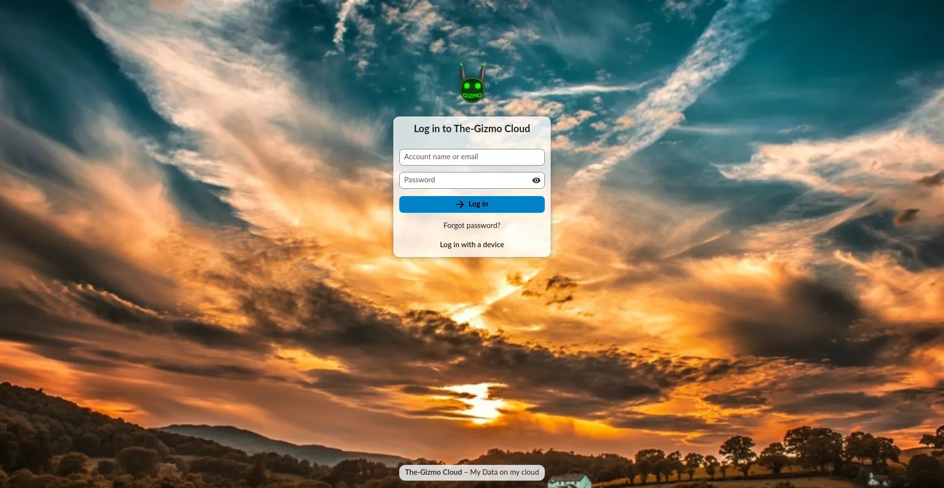 Website screenshot of Cloud.the-gizmo.com