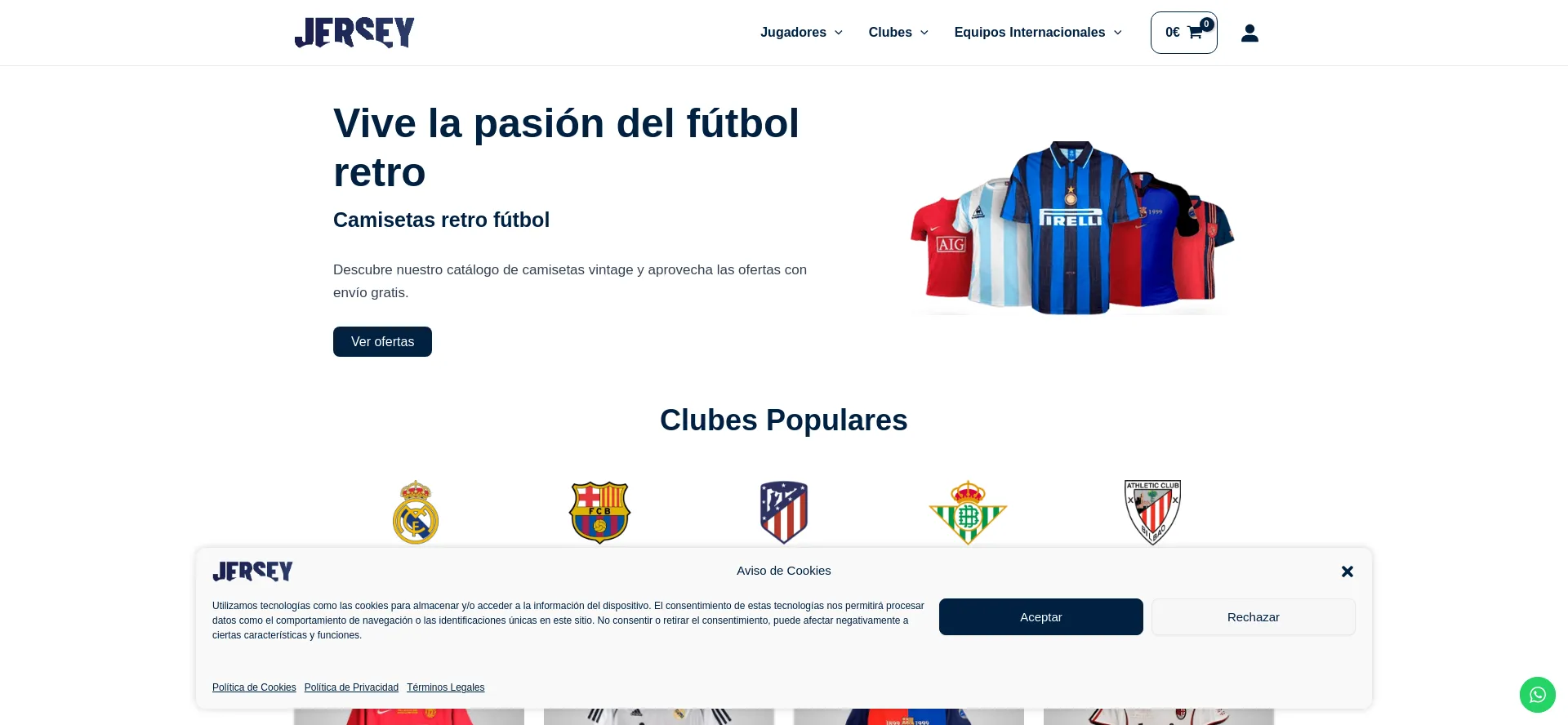 Website screenshot of Cloudjersey.com