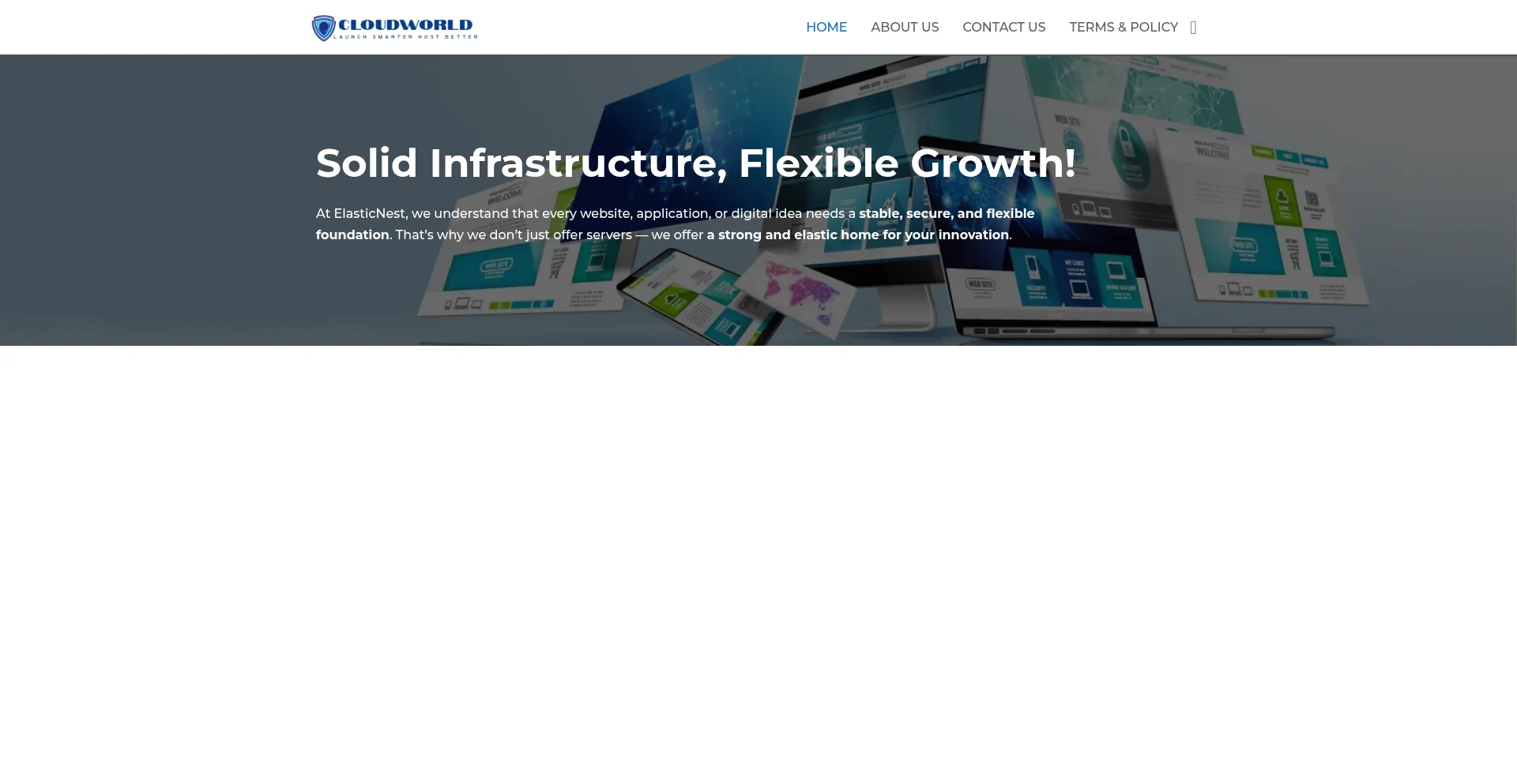 Website screenshot of Cloudworld.wiki