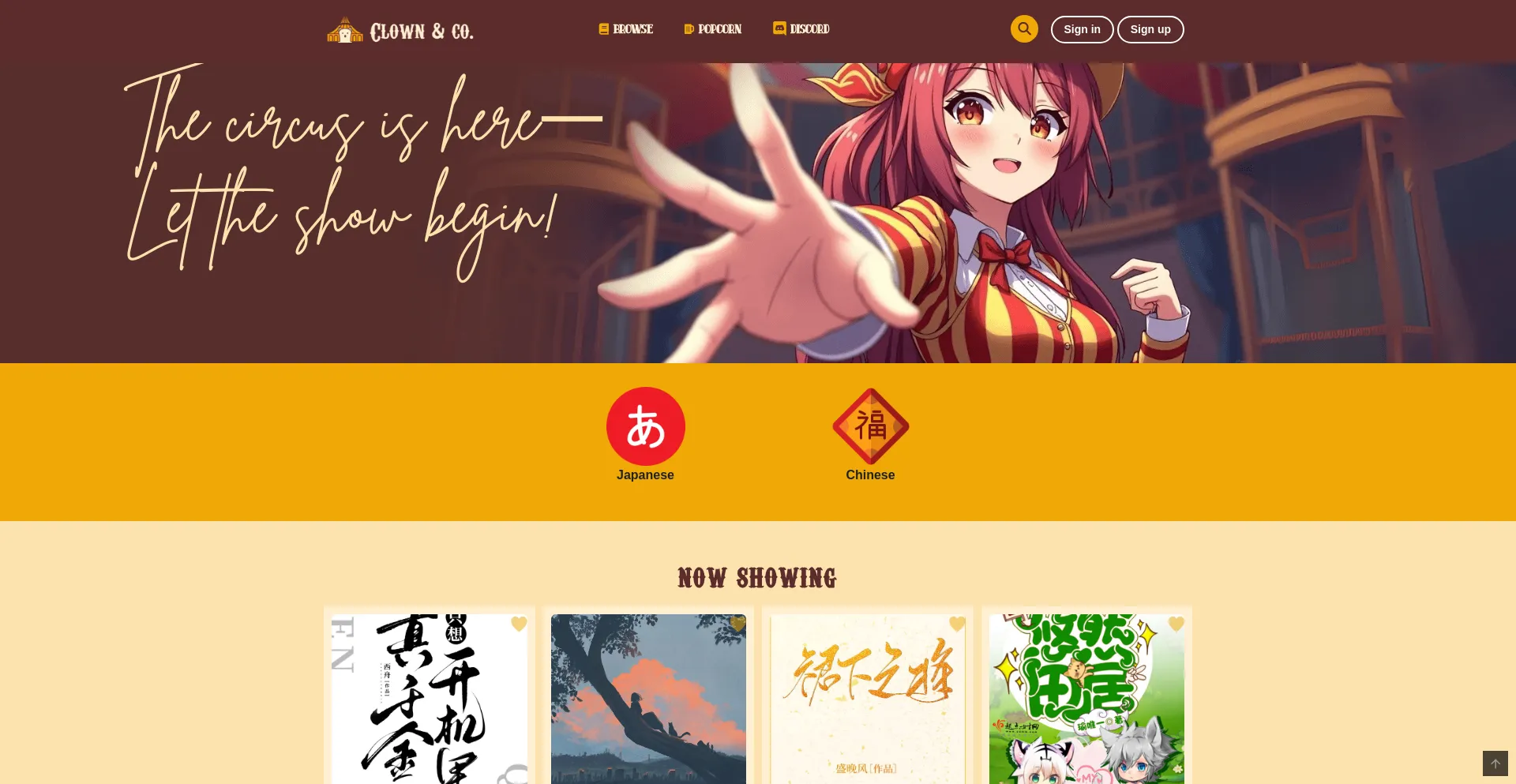 Website screenshot of Clownandco.org