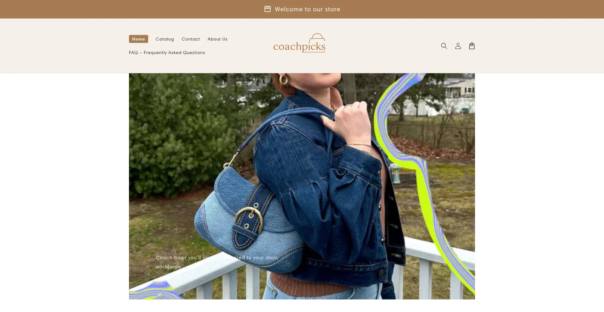 Website screenshot of Coachdeals.shop