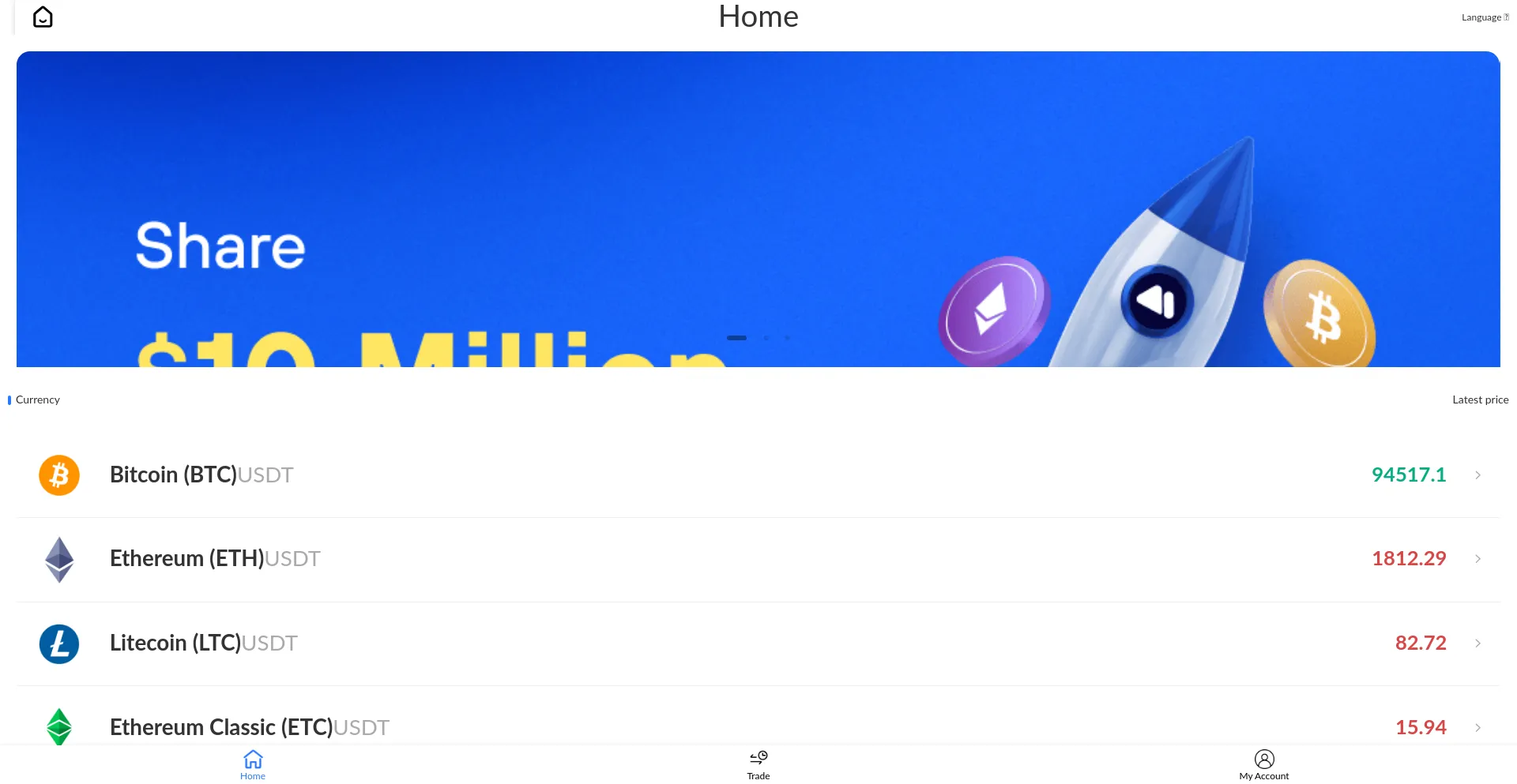 Website screenshot of Coinakb.com