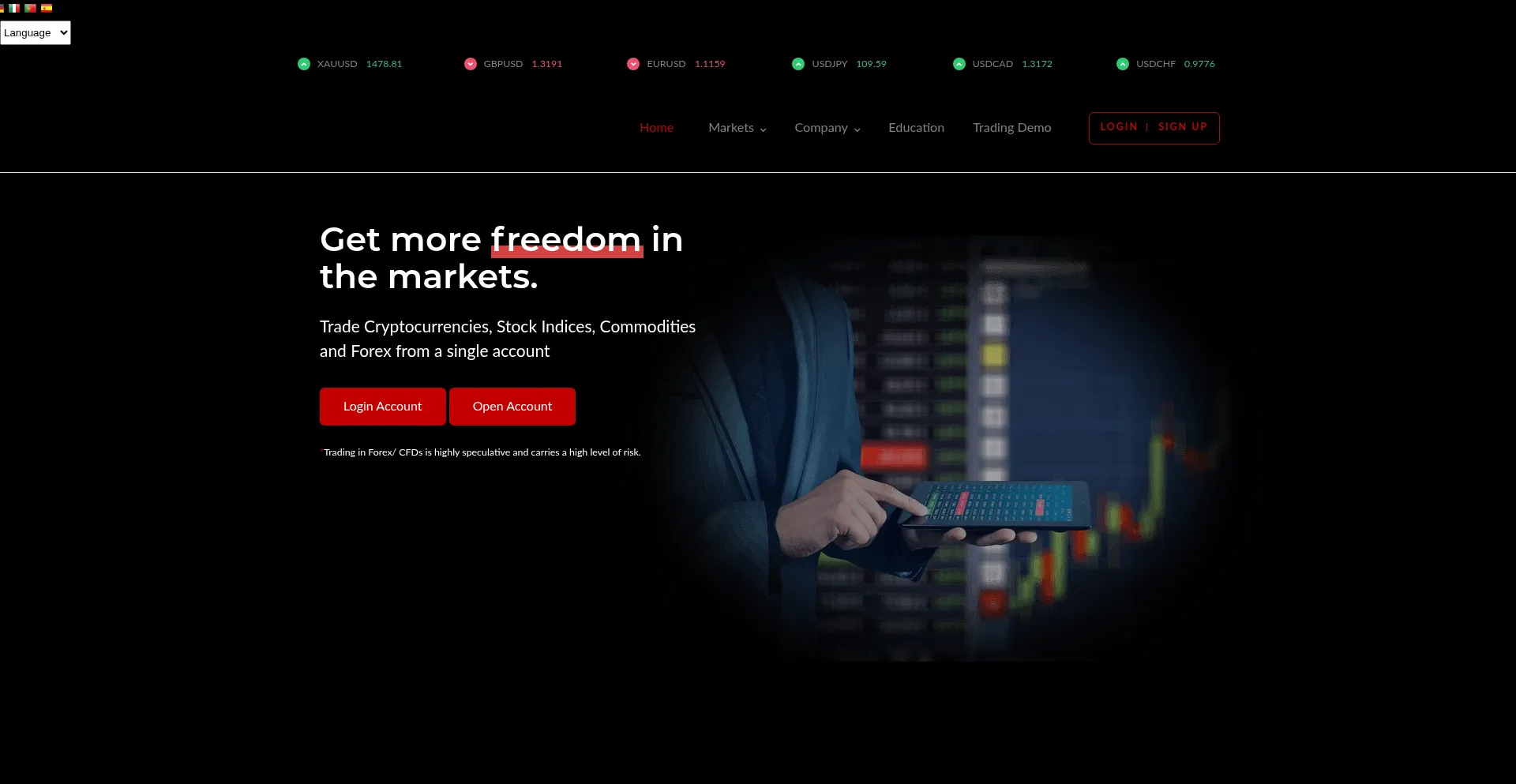Website screenshot of Coinbino.xyz
