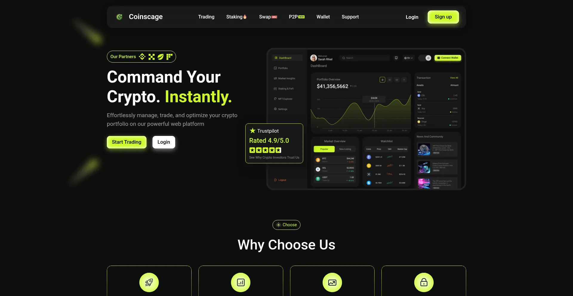 Coinscage.com Screenshot
