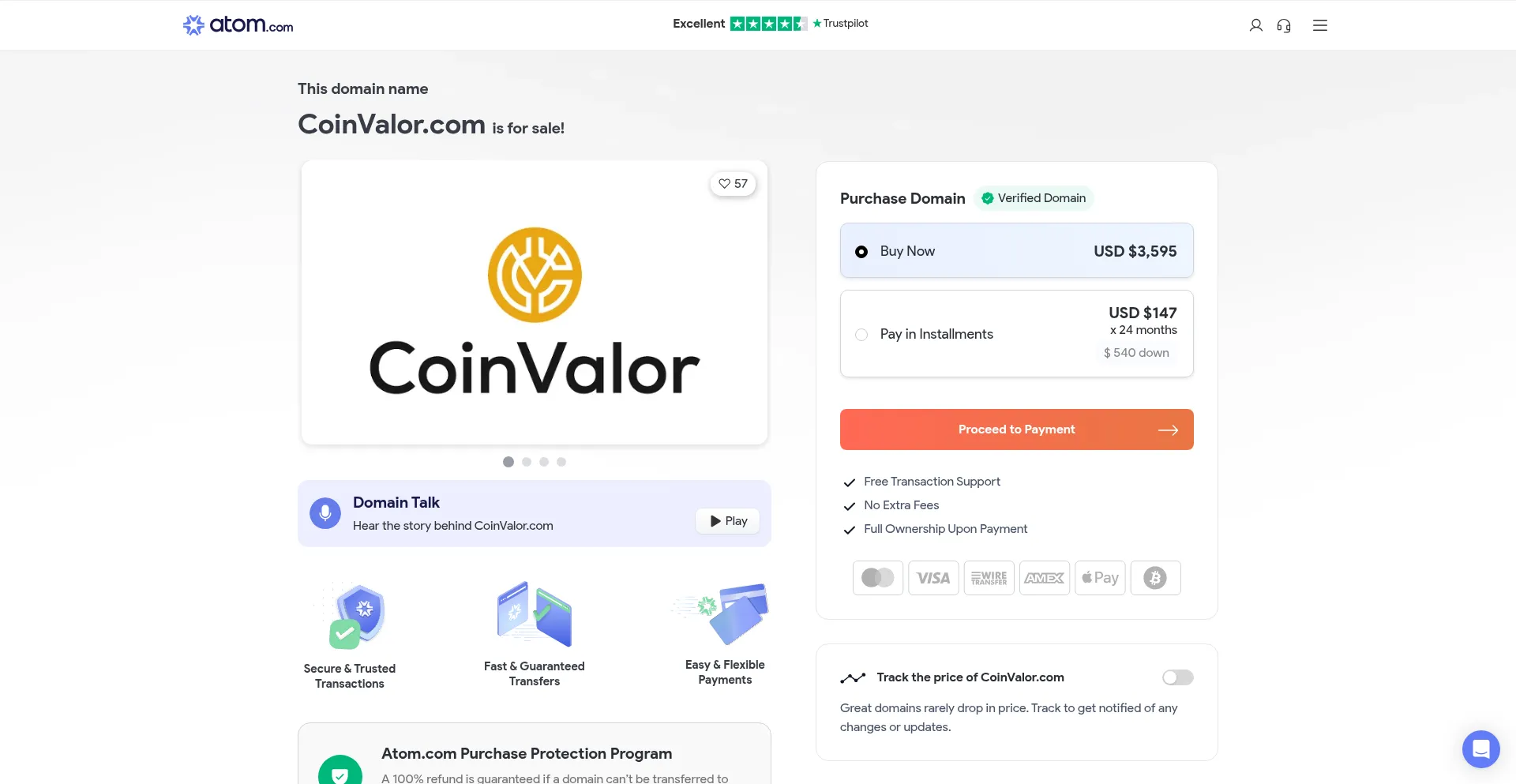 Website screenshot of Coinvalor.com