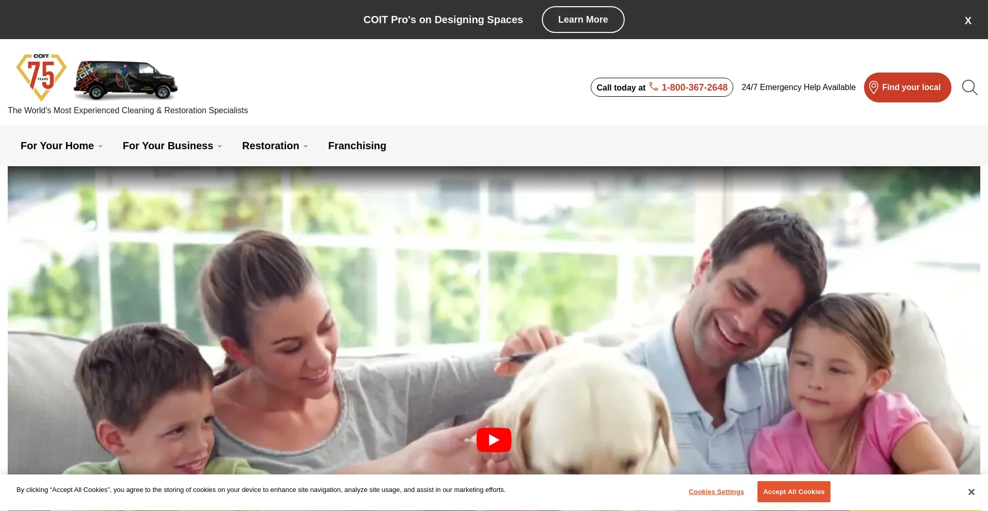 Website screenshot of Coit.com