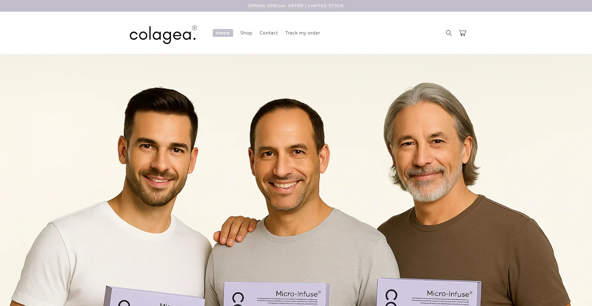 Website screenshot of Colagea.co