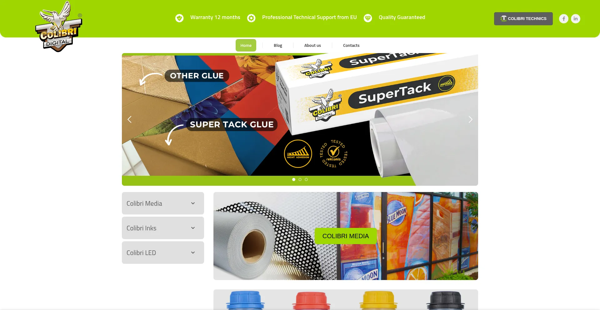 Website screenshot of Colibridigital.com