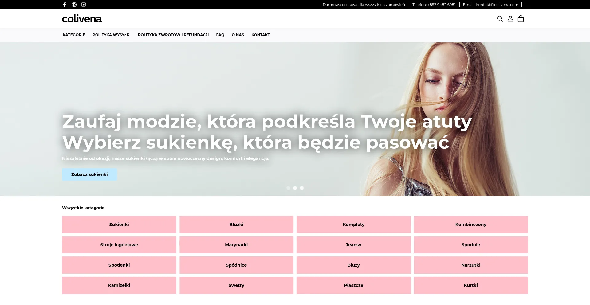 Website screenshot of Colivena.com