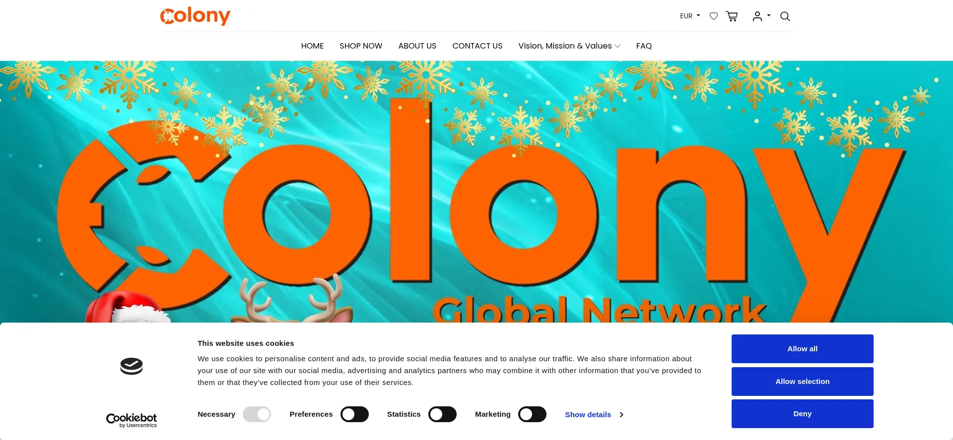 Website screenshot of Colonyclan.com