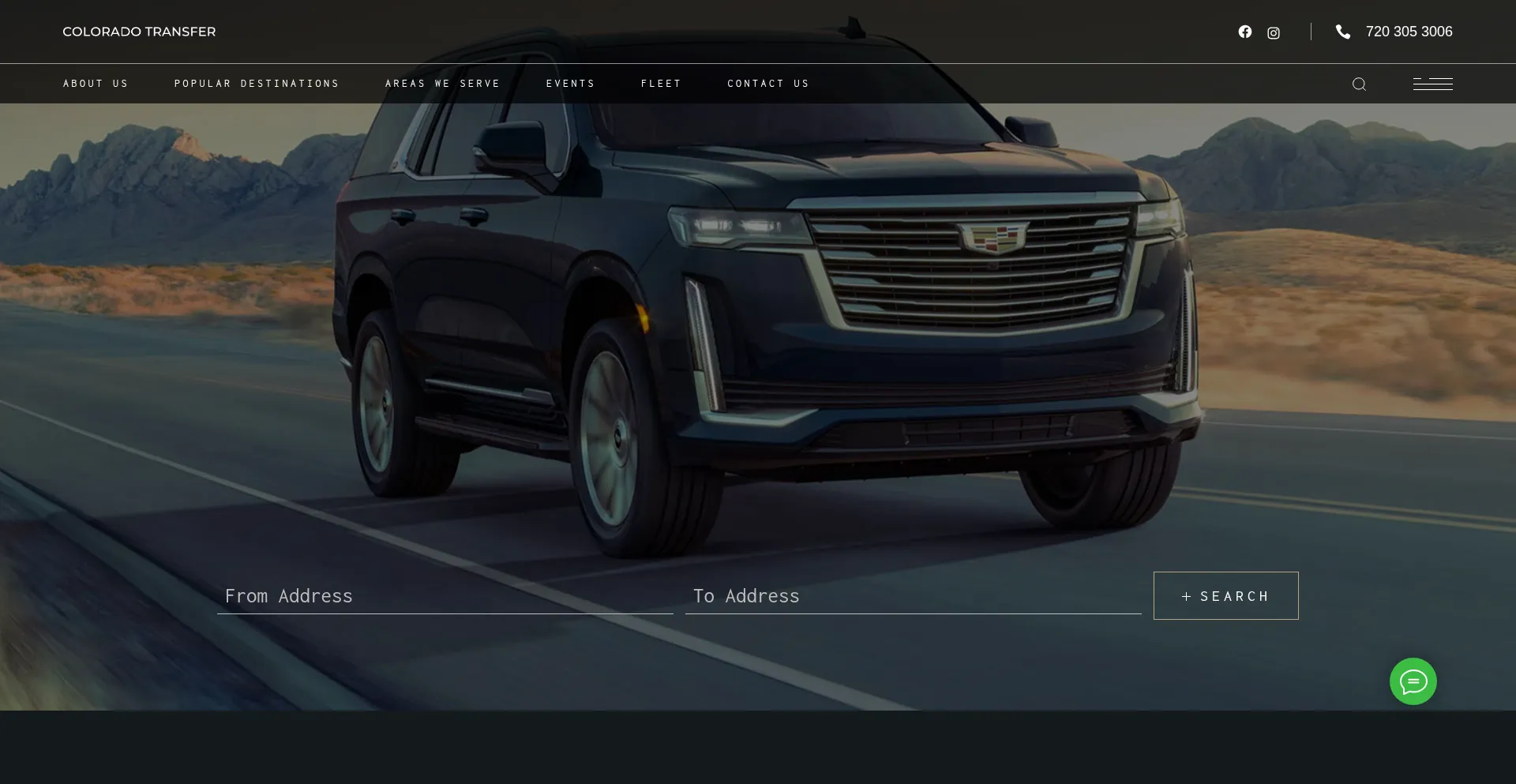 Website screenshot of Coloradotransfer.com