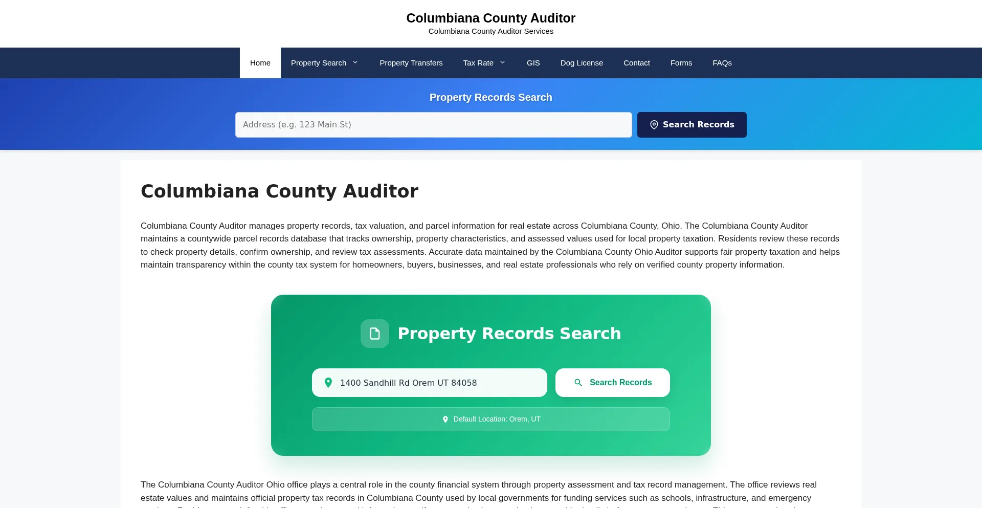 Columbianacountyauditors.org