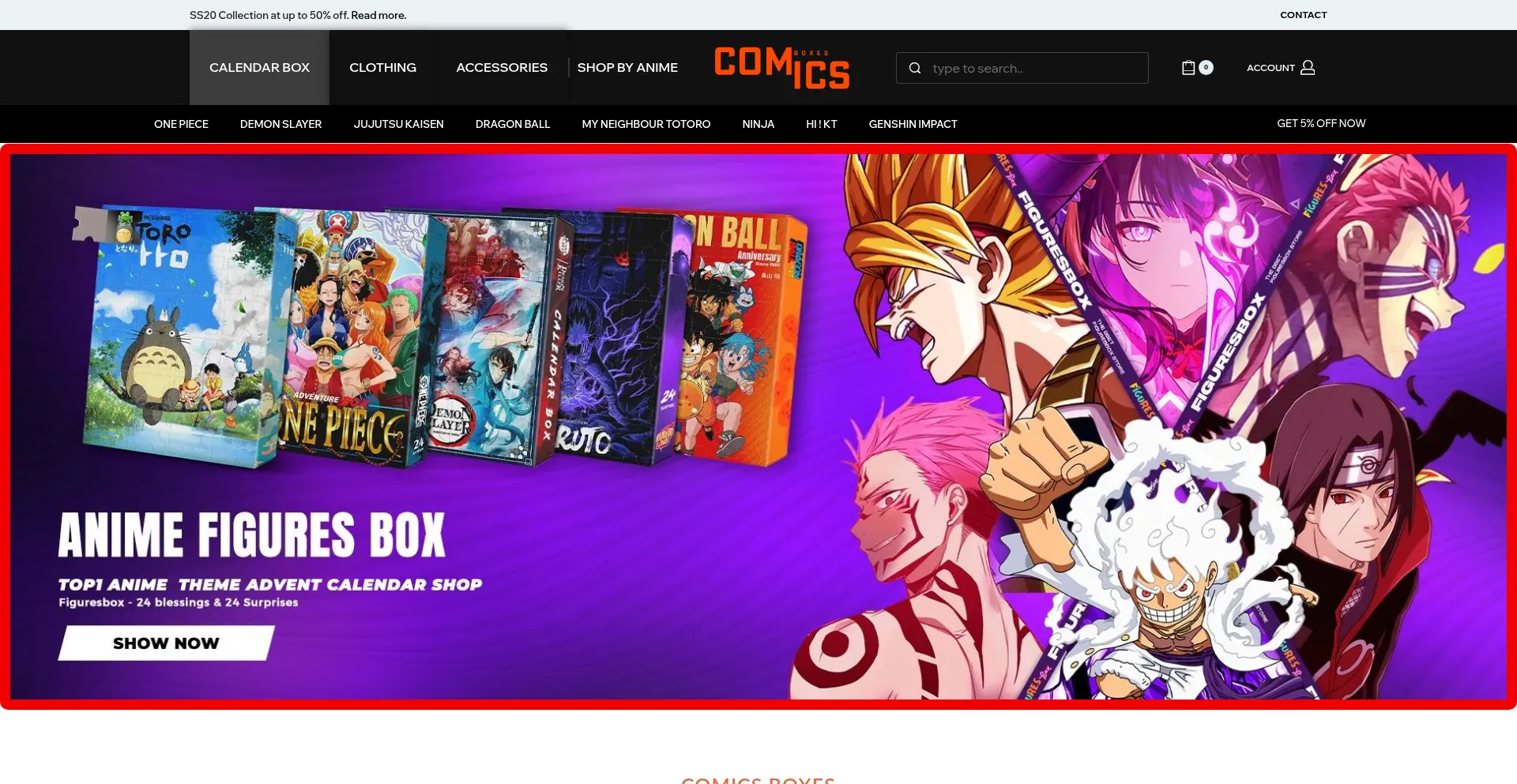 Comicsboxes.com Screenshot