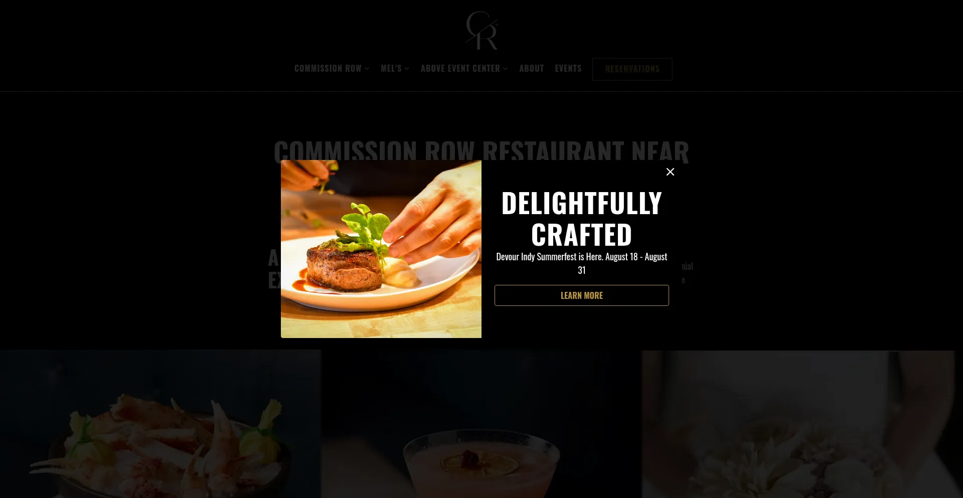 Website screenshot of Commissionrow.com