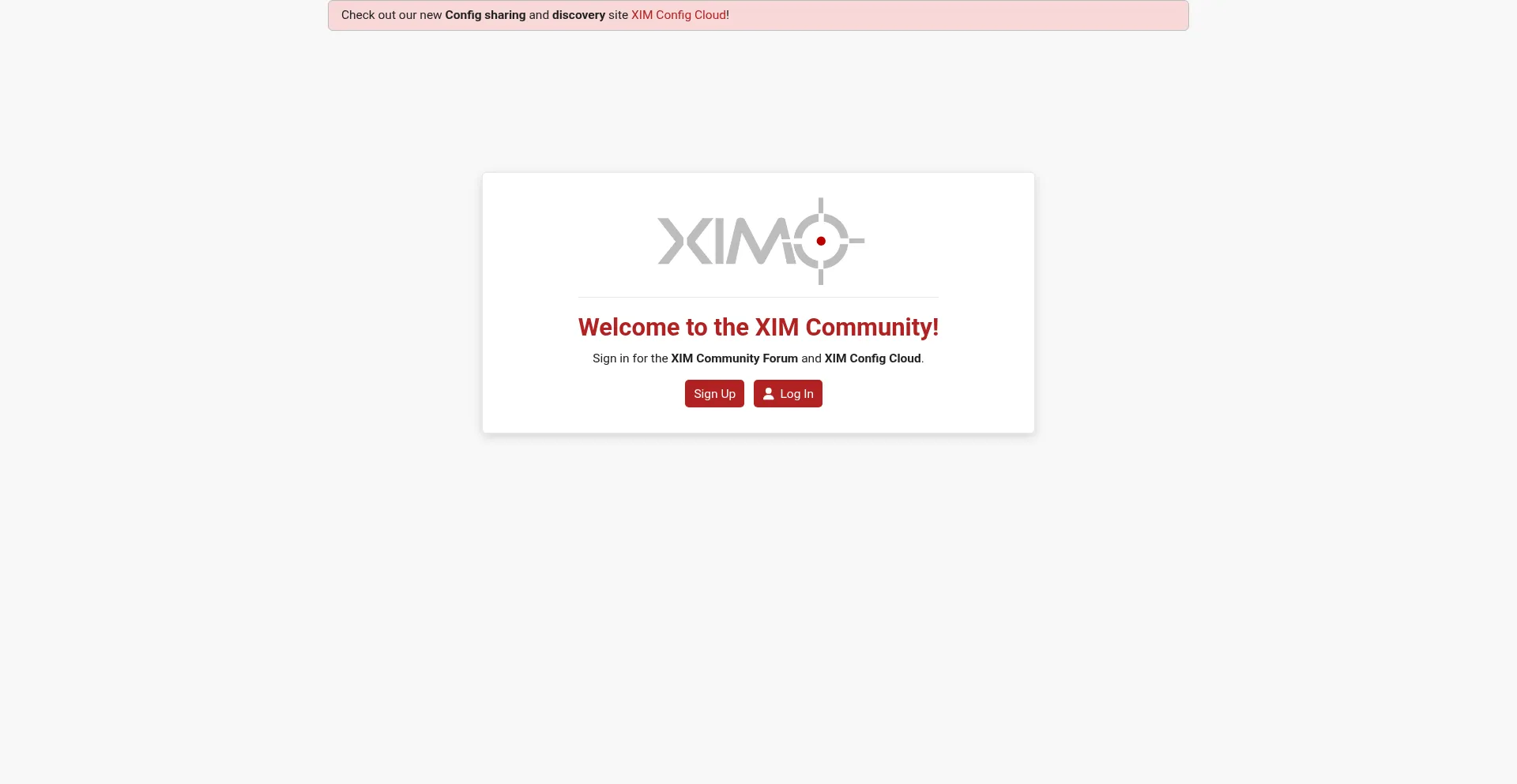 Website screenshot of Community.xim.tech