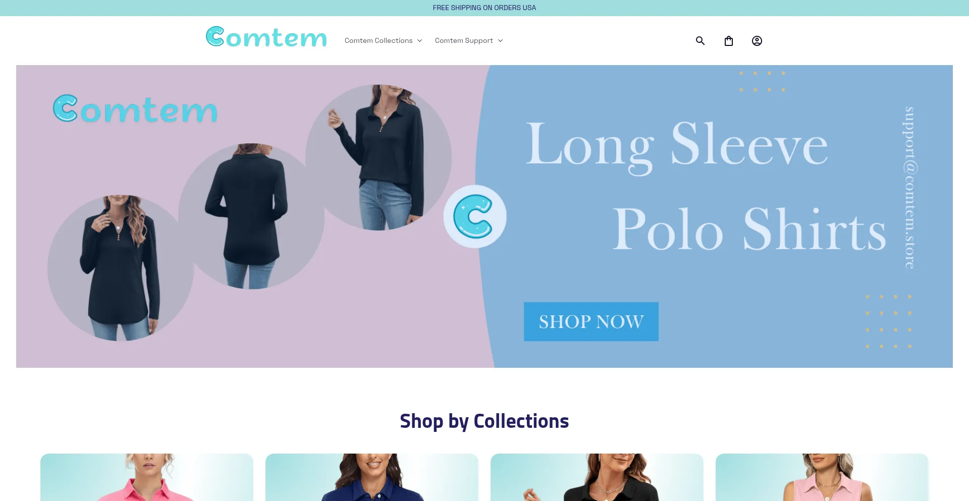 Website screenshot of Comtem.store
