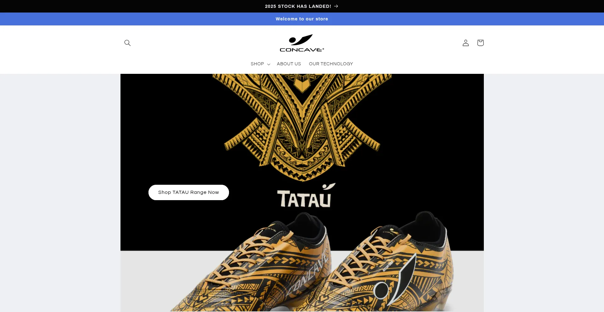Website screenshot of Concave.com