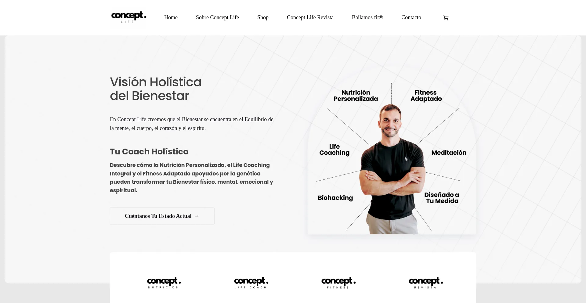 Website screenshot of Conceptlife.online