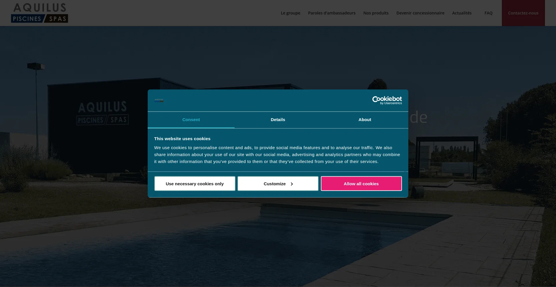 Concessionnaire.aquilus-piscines.com 安全可靠吗？