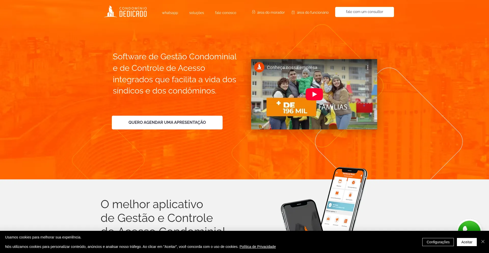 Website screenshot of Condominiodedicado.com.br