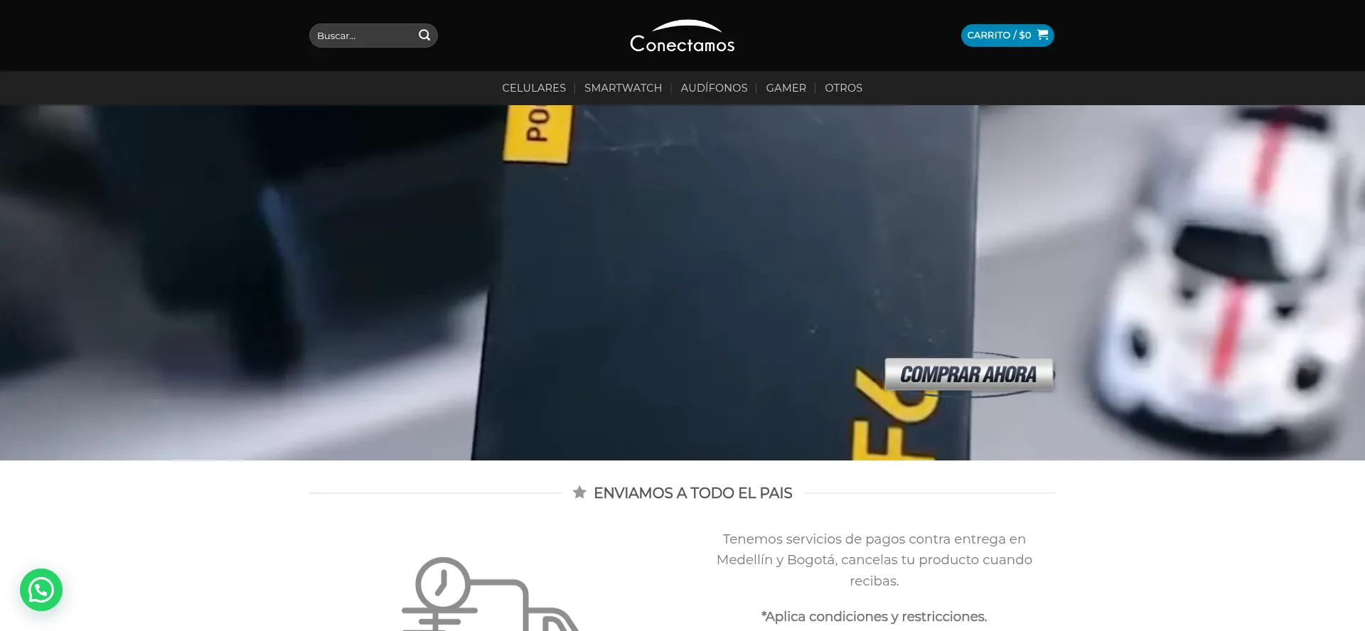 Website screenshot of Conectamos.shop
