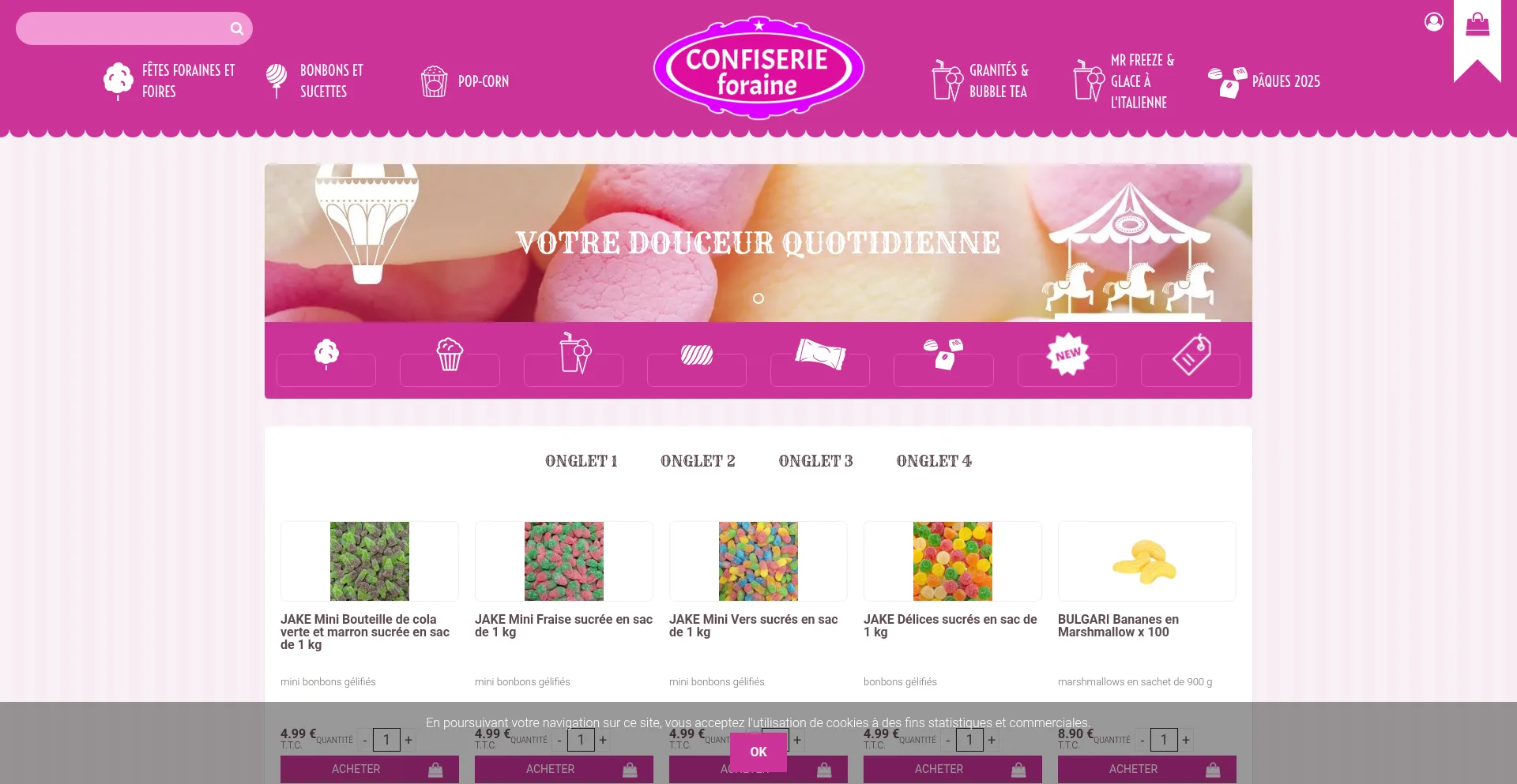 Website screenshot of Confiserie-foraine.com