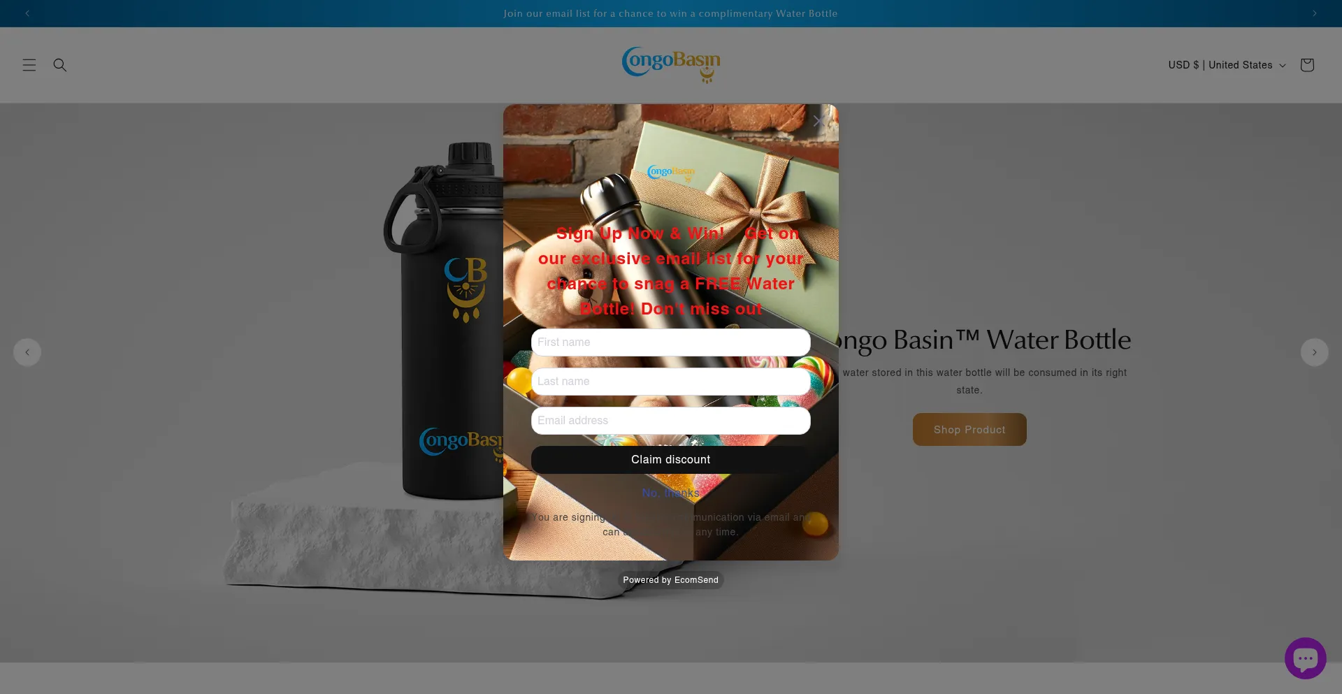 Website screenshot of Congobasingroup.com