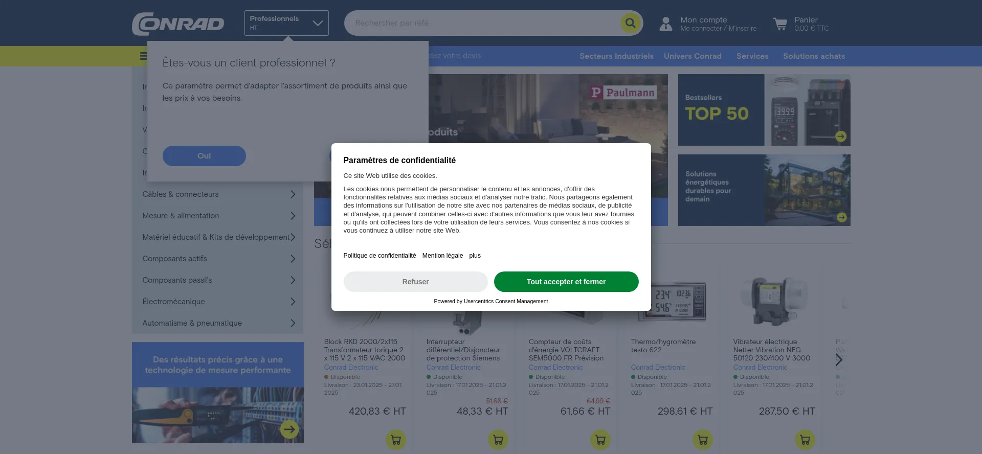 Conrad.fr Screenshot
