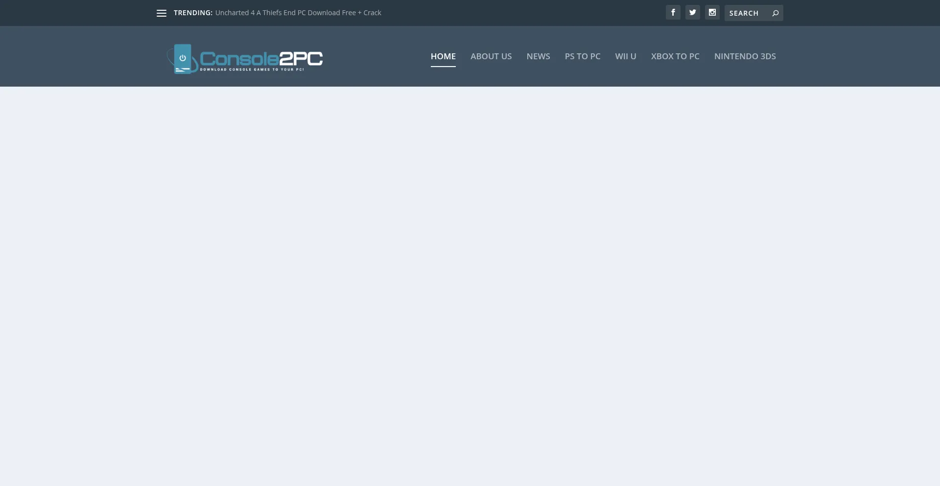 Website screenshot of Console2pc.com