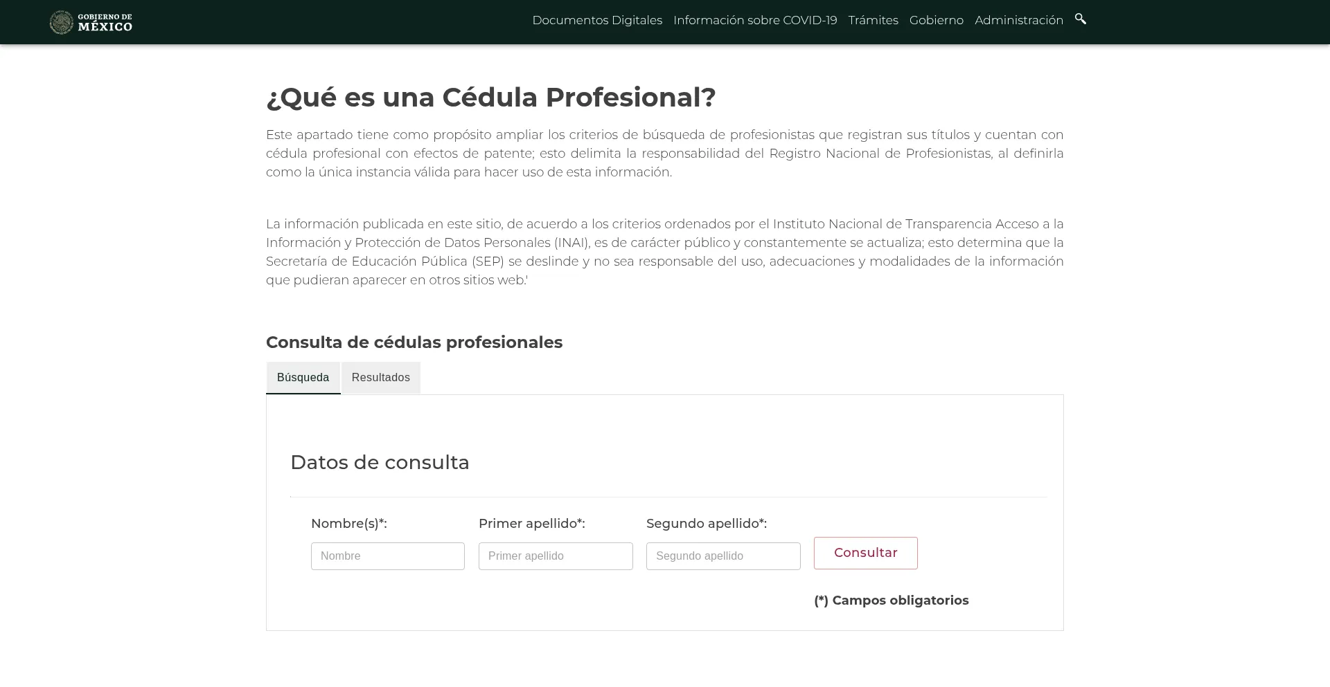 Website screenshot of Consulta-cedula.azurewebsites.net