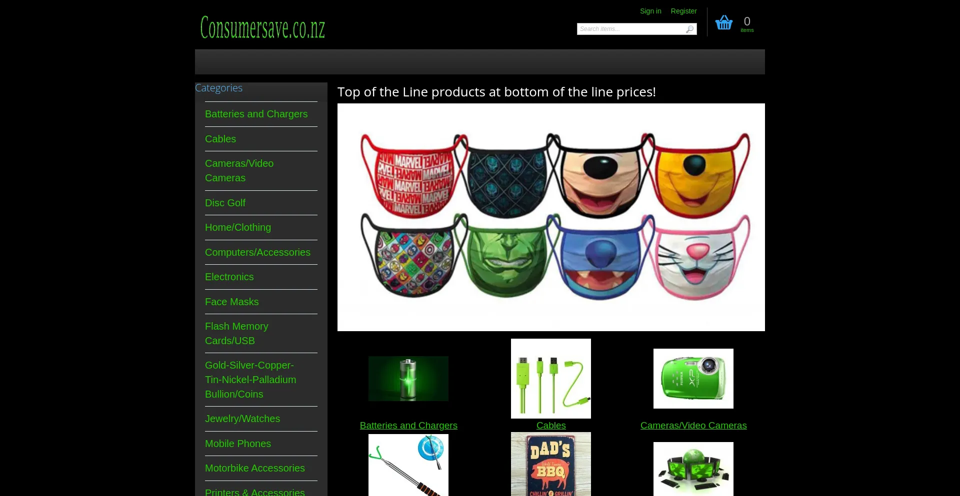 Website screenshot of Consumersave.co.nz